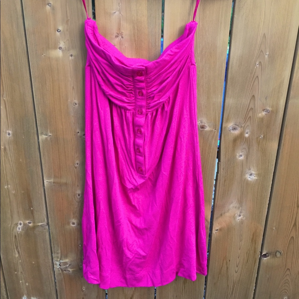 Garage Pink Strapless Dress